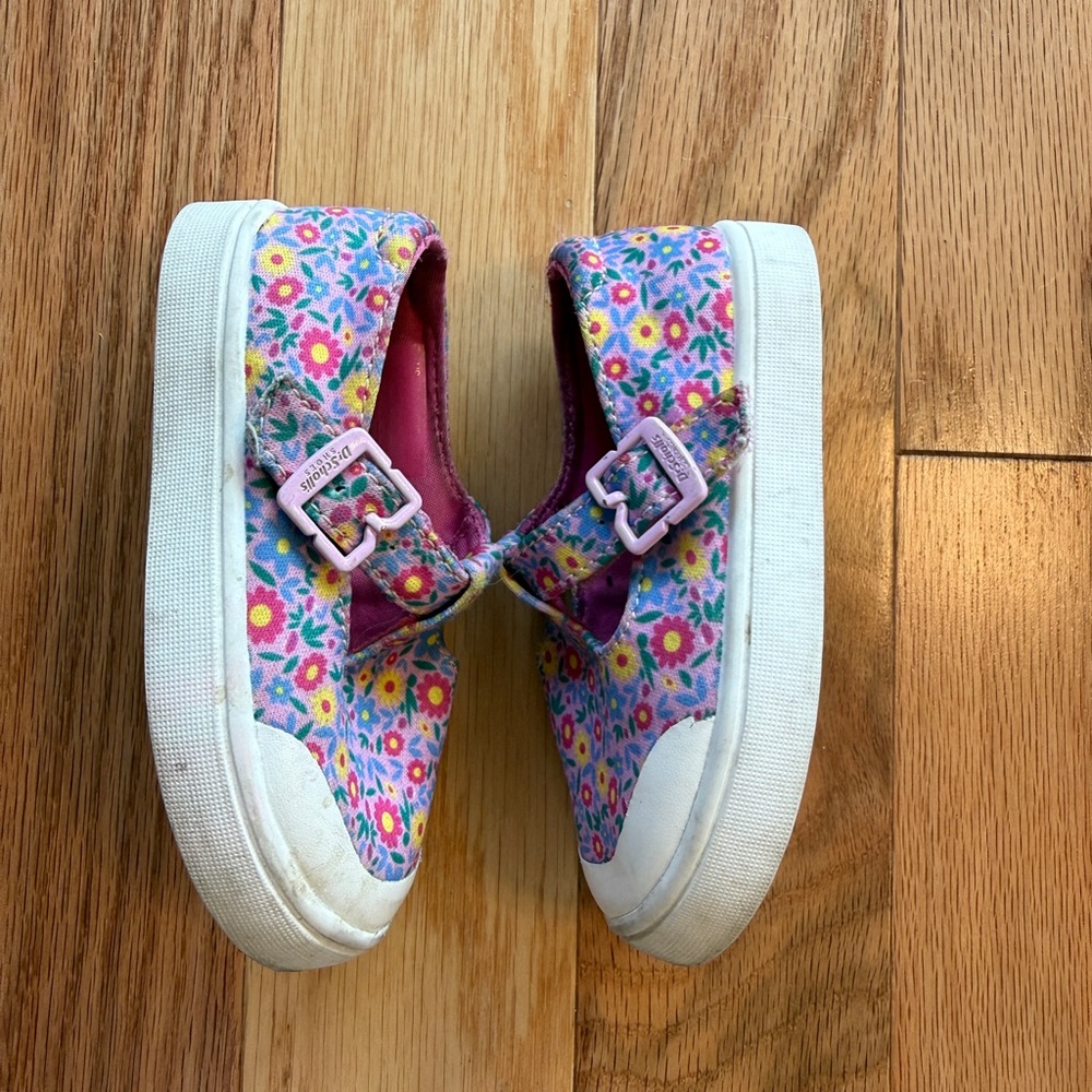 Dr. Scholl's Pink Floral Kids Canvas Mary Jane Sneakers
